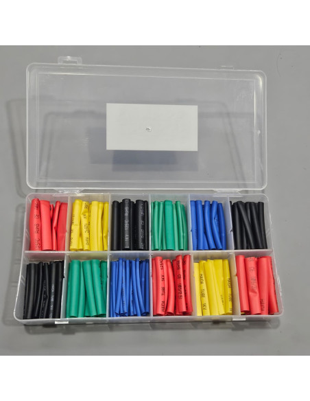 Kit de tubos termoencogibles para aislamiento eléctrico colores surtidos 200pcs