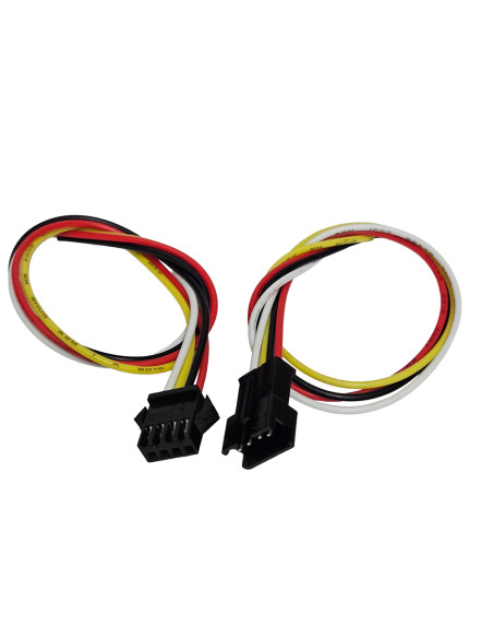 Conector Aereo JST-SM 2.54mm 4 Pines, Macho y Hembra