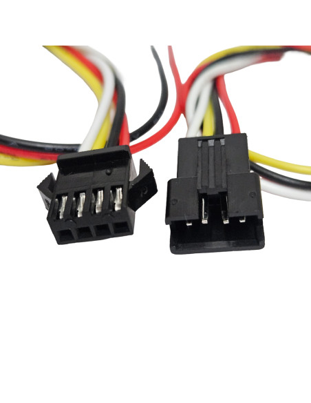 Conector Aereo JST-SM 2.54mm 4 Pines, Macho y Hembra