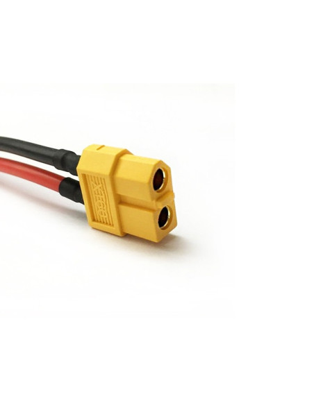 Conector XT60 Hembra con cable Siliconado 14AWG, 10cm