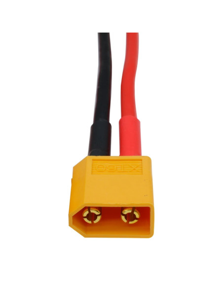Conector XT60 Macho con cable Siliconado 14AWG, 10cm