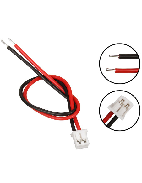 Conector Aereo JST-PH 2.0mm 2 Pines, 10cm Hembra