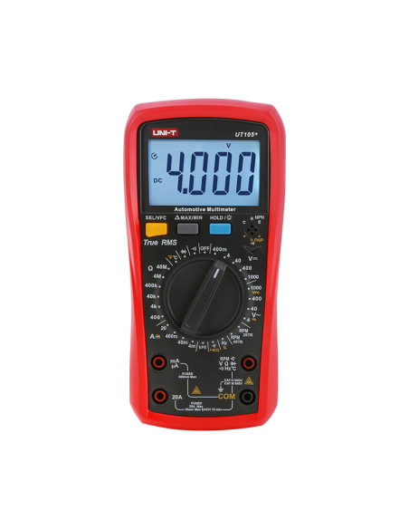 Multímetro Automotriz Uni-t UT105+, Medición Rpm