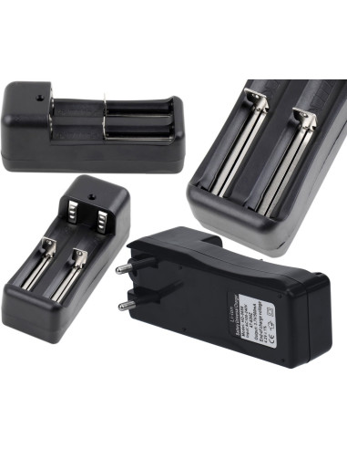 Cargador inteligente baterias 18650 x2