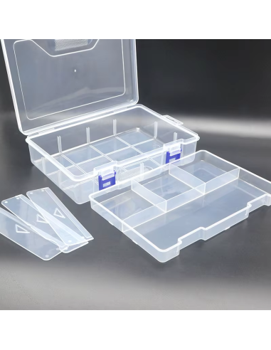 Caja Plástica Organizadora para Componentes Electrónicos y Arduino (22.5x15.5x6cm)