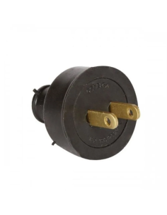 Clavija  Eléctrica de caucho  15A  2 patas sin polo a Tierra