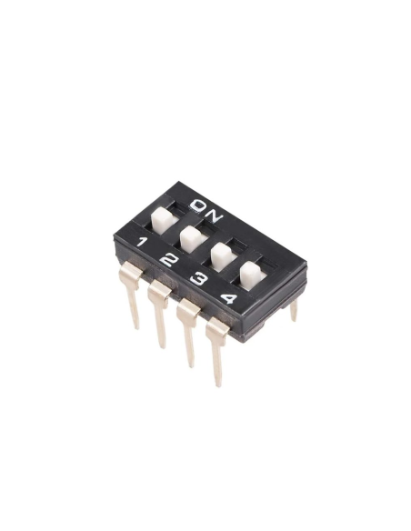 Dip Switch 4 Canales Tipo IC para Protoboard | Dualtronica