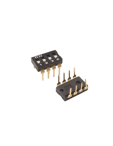 Dip Switch 4 Canales Tipo IC para Protoboard | Dualtronica