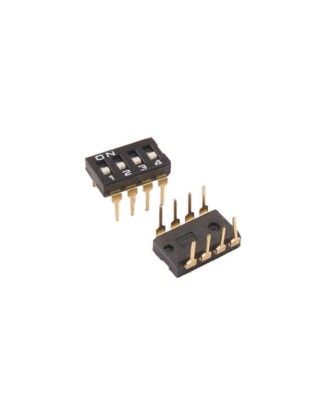 Dip Switch 4 Canales Tipo IC para Protoboard | Dualtronica