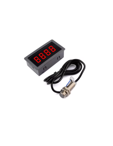 Tacómetro Digital 10-9999 RPM + Sensor Hall 8-24V | Dualtronica