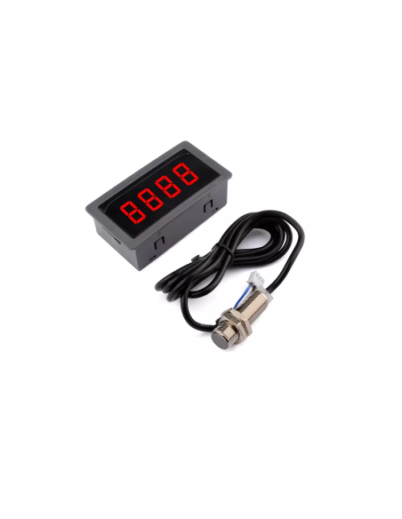 Tacómetro Digital 10-9999 RPM + Sensor Hall 8-24V | Dualtronica