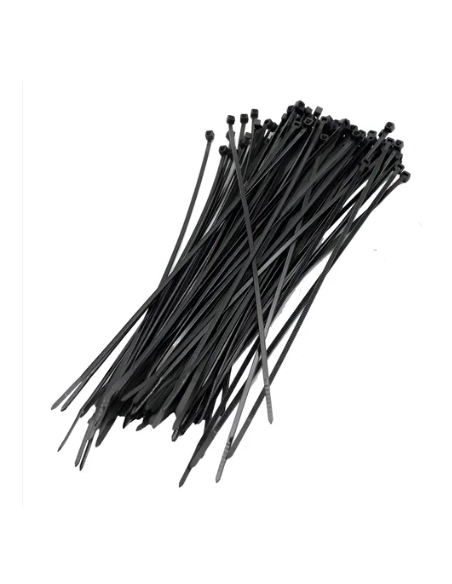 Amarras Plásticas 120mm x 2.5mm Negras (100 und) | Dualtronica