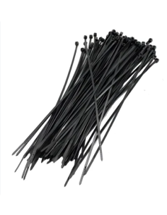 Amarras Plásticas 120mm x 2.5mm Negras (100 und) | Dualtronica