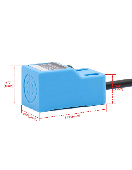 Sensor de Proximidad Inductivo SN04-P PNP NO | 10-30V DC - Dualtronica
