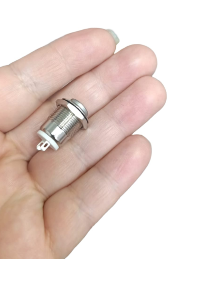 Pulsador metálico N/A 12mm 5A 125V