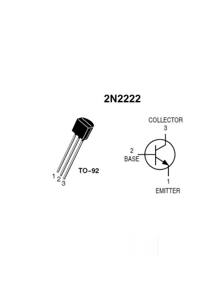 Transistor NPN 2N2222 TO-92 | Switching y Amplificación