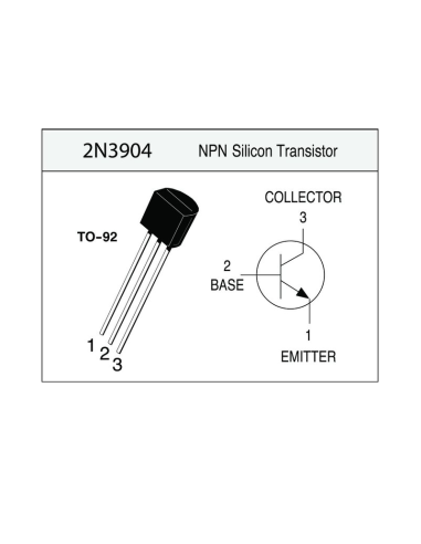 Transistor NPN 2N3904 TO-92 | Propósito General y RF