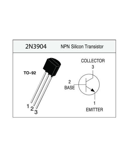 Transistor NPN 2N3904 TO-92 | Propósito General y RF