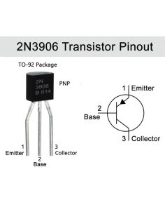 Transistor PNP 2N3906 TO-92 | Complemento del 2N3904 2