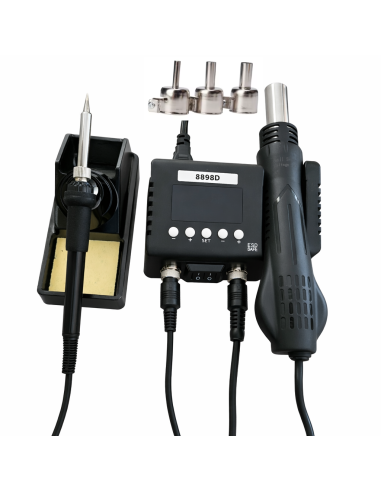 Estación de Soldadura 8898D (2 en 1) Cautín + Aire 750W | Dualtronica