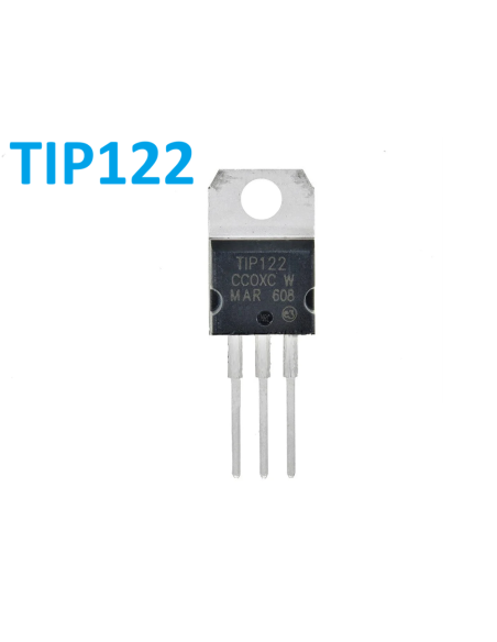 Transistor Darlington TIP122 NPN 100V 5A - Ideal para Arduino y Motores
