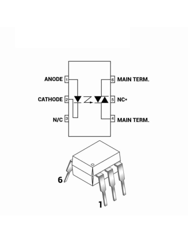 MOC3010 Optoacoplador Salida Triac | Dualtronica