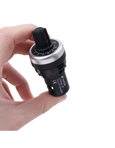 Potenciómetro Industrial 10K Ohm LA42DWQ-22 | Montaje 22mm IP65
