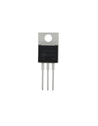 Mosfet IRF520 Canal N TO-220 - Transistor de Potencia para Arduino | Dualtronica