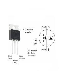 Mosfet IRF540 Canal N 33A 100V - Transistor de Potencia TO-220 2