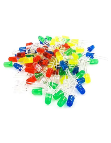 Paquete de 100 Leds  5mm Difusos