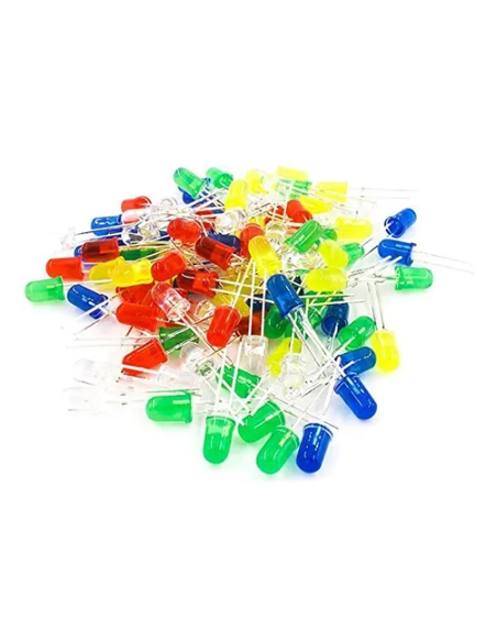 Paquete de 100 Leds  5mm Difusos