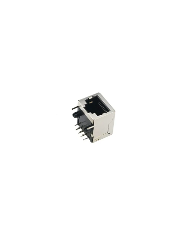 Conector Hembra RJ45 8 Pines Para PCB, Blindaje Metálico
