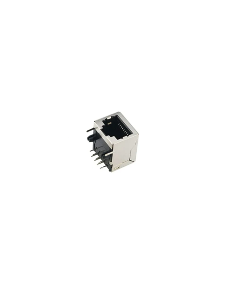 Conector Hembra RJ45 8 Pines Para PCB, Blindaje Metálico