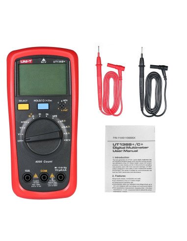 Multímetro Digital Autorango Uni-t UT136B+, Condensadores, Diodos