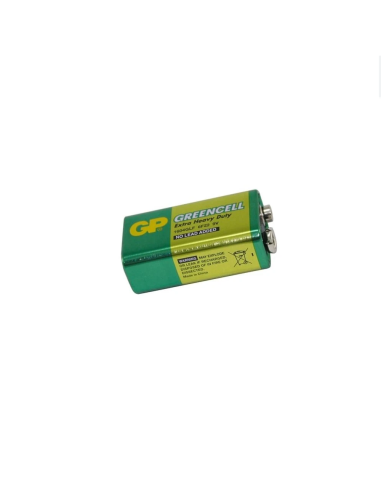 Pila Cuadrada 9V GP Greencell 1604G - Batería de Zinc-Carbono (6F22)